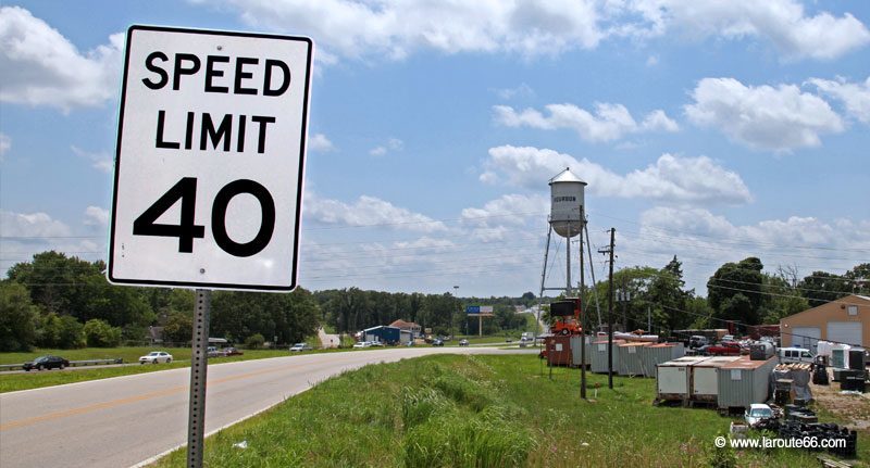 Panneau Speed limit à Bourbon, Missouri