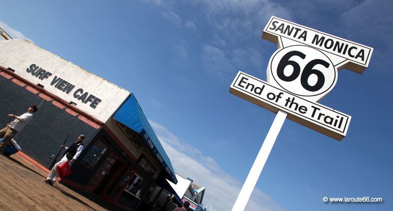 Fin de la Route 66 à Santa Monica