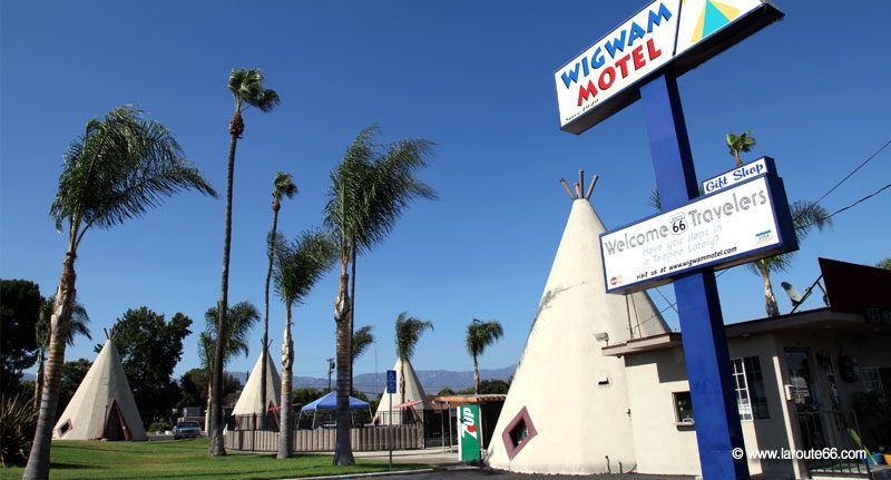 Le WigWam Motel à Rialto, Californie
